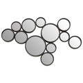 Large Black Multi Circles Wall Mirror
