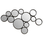 Large Black Multi Circles Wall Mirror
