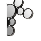 Large Black Multi Circles Wall Mirror