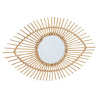 Natural Rattan Eye Shape Wall Mirror