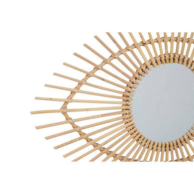 Natural Rattan Eye Shape Wall Mirror