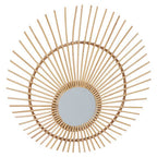 Handwoven Rattan Wall Mirror