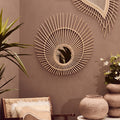 Handwoven Rattan Wall Mirror