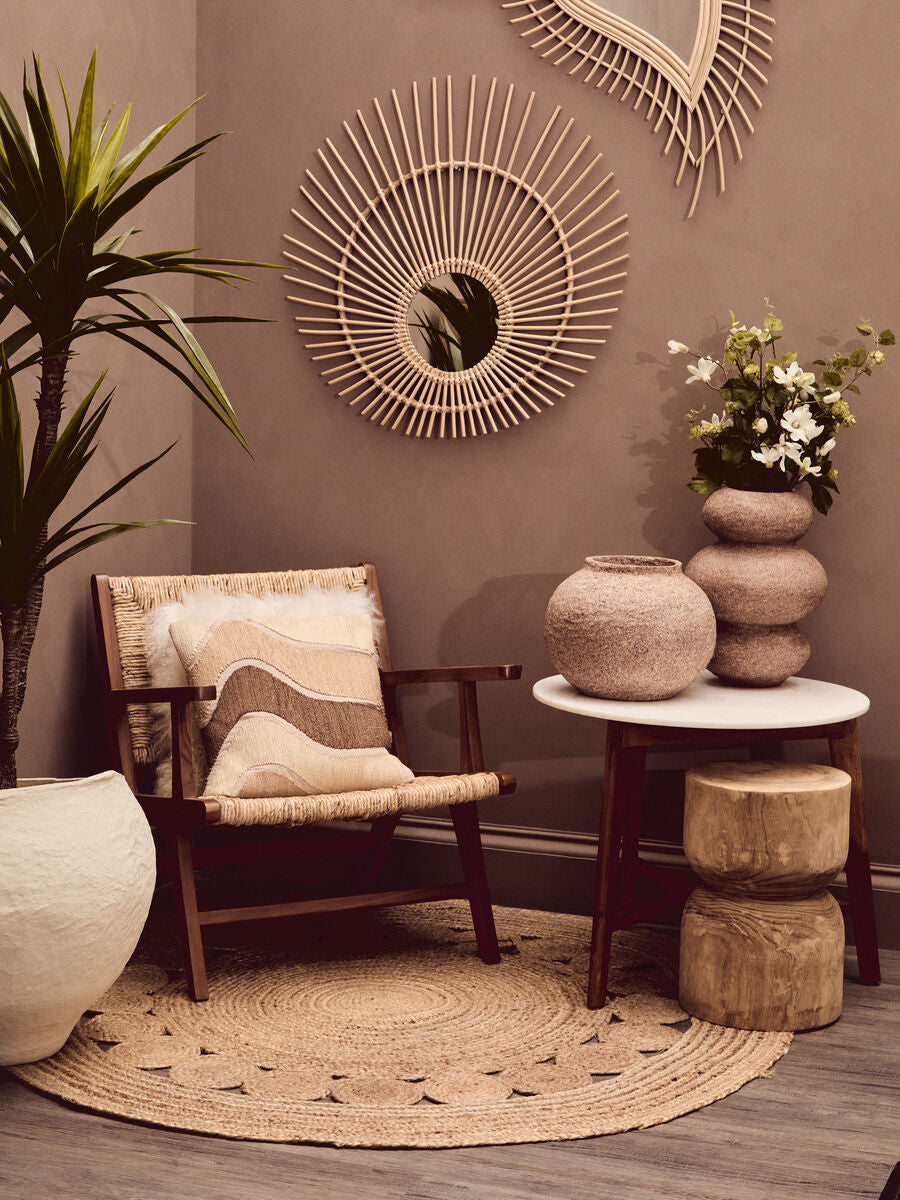 Handwoven Rattan Wall Mirror