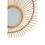 Handwoven Rattan Wall Mirror