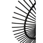 Black Natural Rattan Wall Mirror