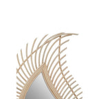 Teardrop Natural Rattan Wall Mirror