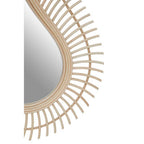 Teardrop Natural Rattan Wall Mirror