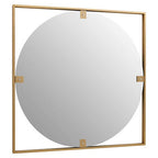 Gold Square Wall Mirror