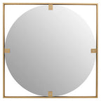 Gold Square Wall Mirror