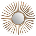 Gold Finish 3D Sunburst Metal Wall Mirror