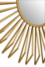 Gold Finish 3D Sunburst Metal Wall Mirror