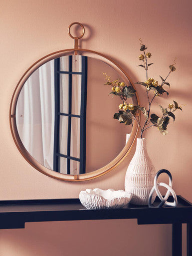 Gold Wall Mirror with Ring