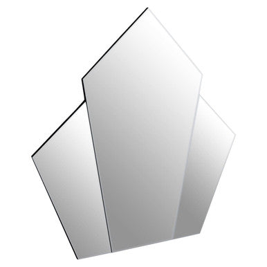 Art Deco Wall Mirror with Silver Finish Frame