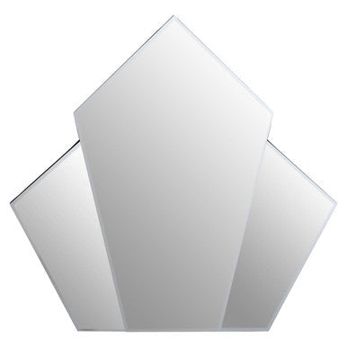 Art Deco Wall Mirror with Silver Finish Frame