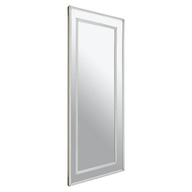 Rectangular Wall Mirror with Silver Finish Frame