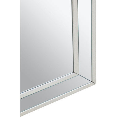 Rectangular Wall Mirror with Silver Finish Frame