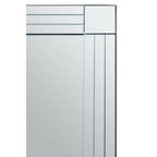 Large Rectangular Wall Mirror with Linear Detail