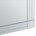 Large Rectangular Wall Mirror with Linear Detail