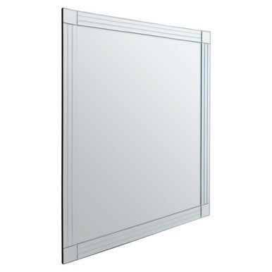 Small Rectangular Wall Mirror with Linear Detail