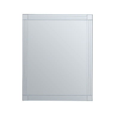 Small Rectangular Wall Mirror with Linear Detail