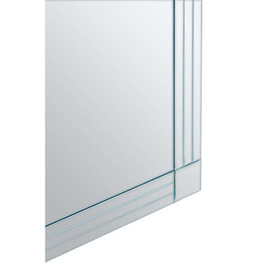 Small Rectangular Wall Mirror with Linear Detail