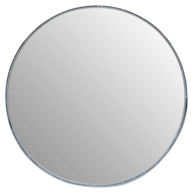 Large Round Silver Wall Mirror