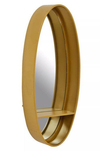 Gold Oval Wall Mirror