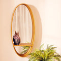 Gold Oval Wall Mirror