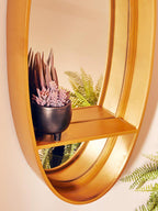 Gold Oval Wall Mirror