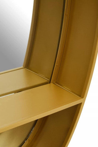 Gold Oval Wall Mirror