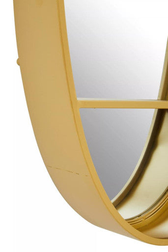 Gold Oval Wall Mirror