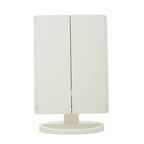 Tri Fold White LED Table Mirror