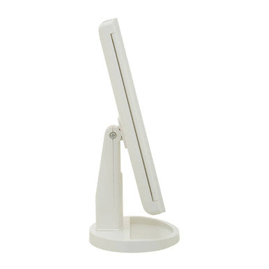 Tri Fold White LED Table Mirror