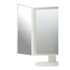Tri Fold White LED Table Mirror