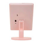 Tri Fold Pink LED Table Mirror