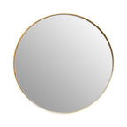 Slim Round Gold Wall Mirror