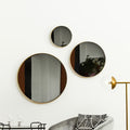Slim Round Gold Wall Mirror