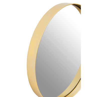 Slim Round Gold Wall Mirror