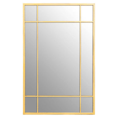 Brushed Gold Rectangular Wall Mirror