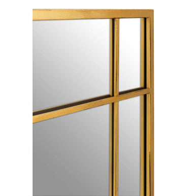Brushed Gold Rectangular Wall Mirror