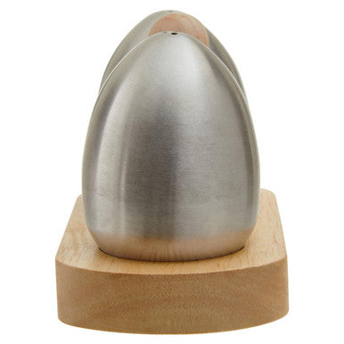 Stainless Steel and Rubberwood Salt Pepper Shakers
