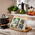 Tropical Hevea Wood Cookbook Stand