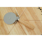 Rubberwood Pizza Board Set with Cutter