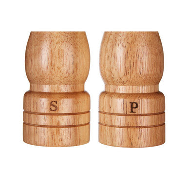 Rubberwood Tall Salt and Pepper Set