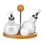4 Piece Round Condiment Set