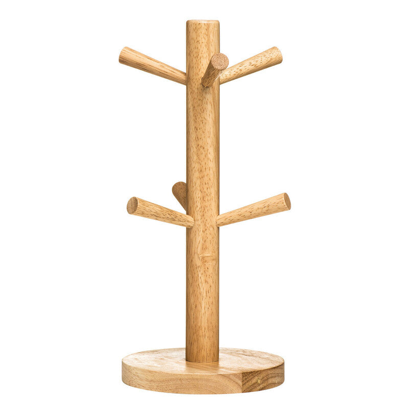 Rubberwood 6 Cup Mug Tree