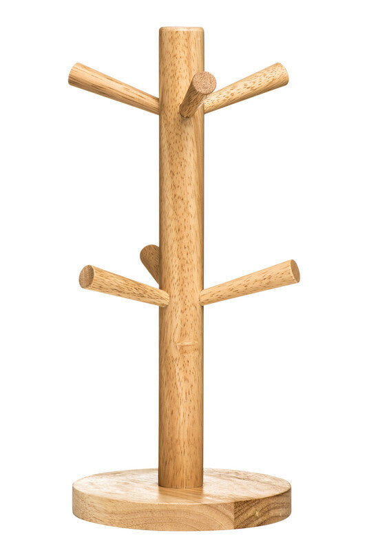 Rubberwood 6 Cup Mug Tree