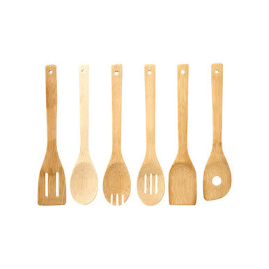 6Pc Bamboo Kitchen Utensil Set