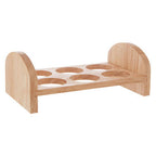 6 Hole Rubberwood Egg Rack